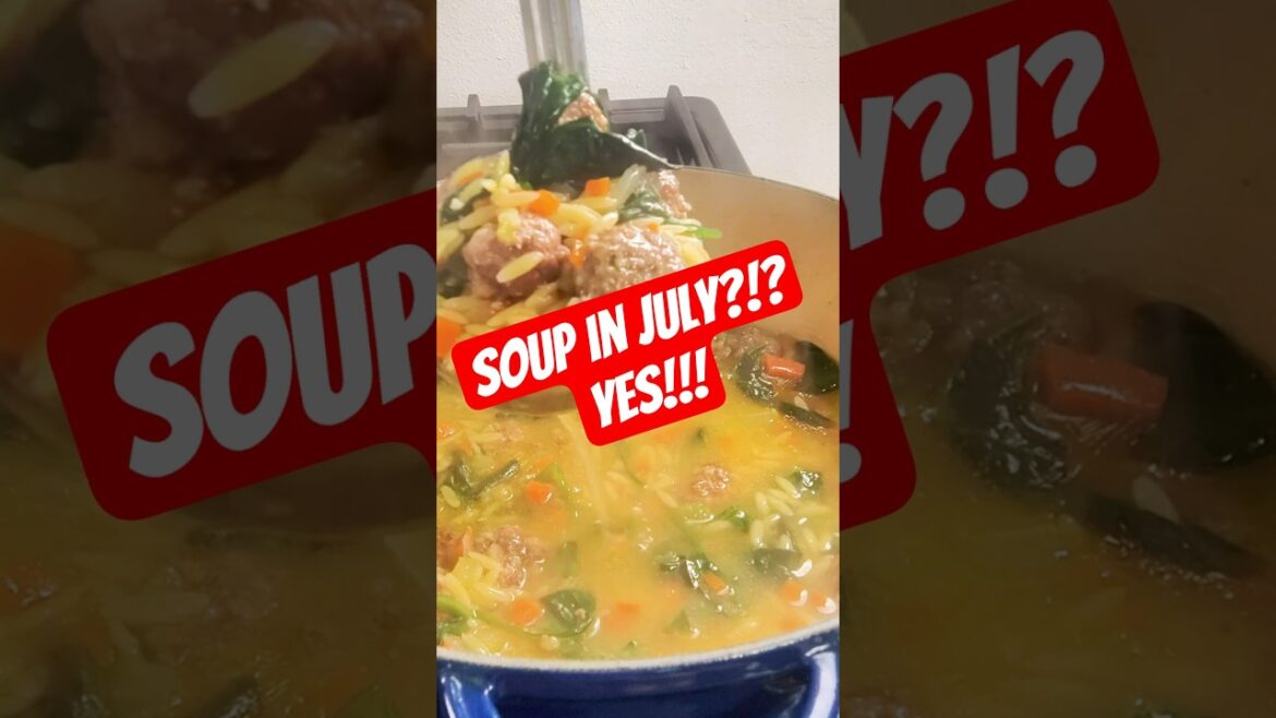 Italian Wedding Soup in 1 Hour (We Make It All Year Long!) #easyrecipe #shortsvideo #recipe