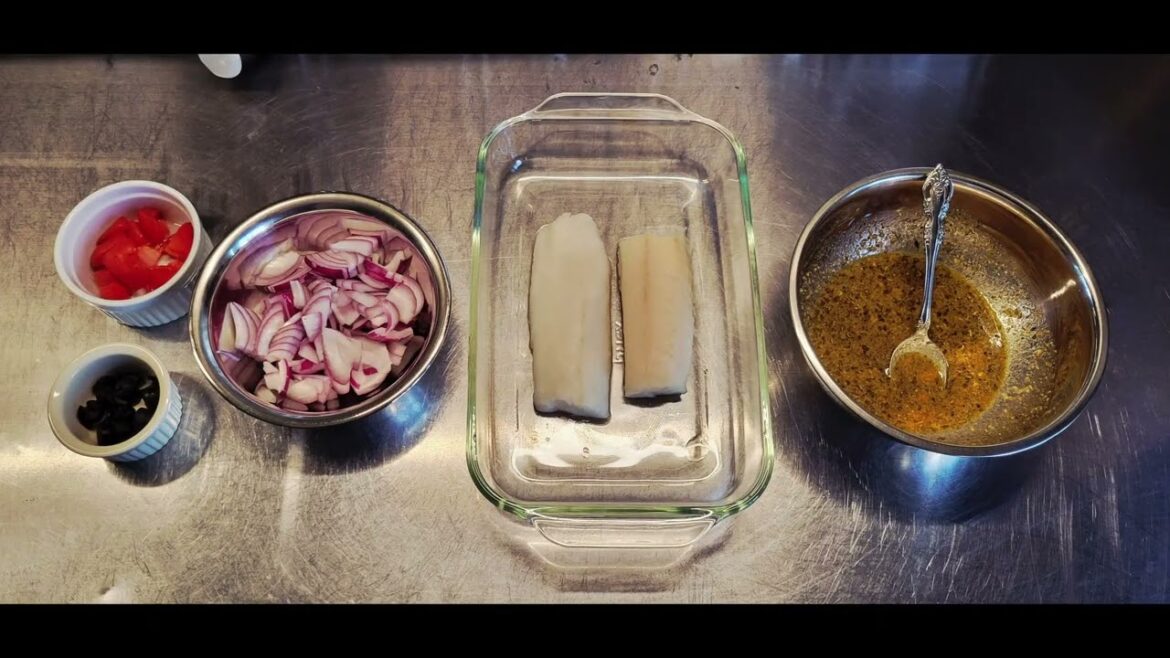 Pictorial Timeline of the Preparation: Baked Greek Cod w/ Lemon & Garlic. Tonight's Country: Greece