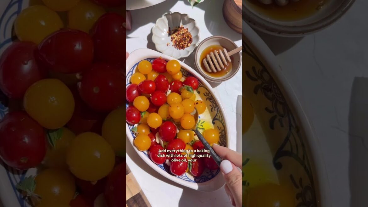 Baked #Feta & Tomatoes with lots of garlic! The best #appetizer and full #recipe in comments