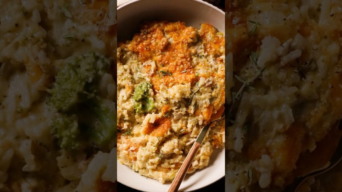 Chicken Broccoli Rice and Cheese Casserole #casserole #easyrecipes