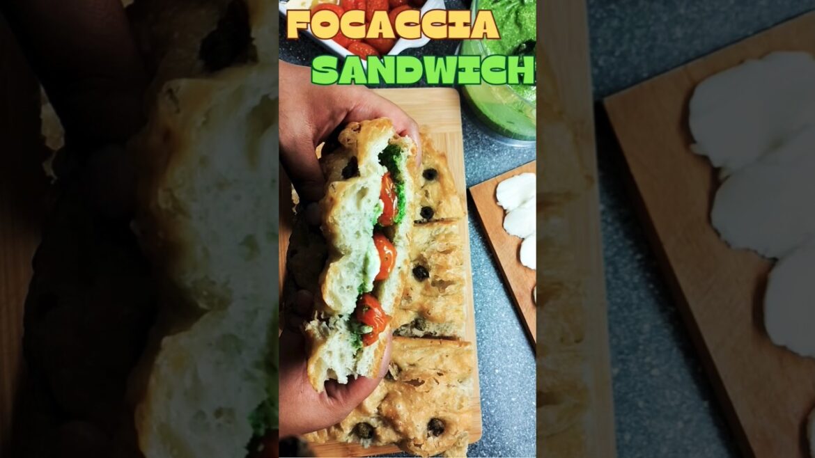 Focaccia Sandwich | Caprese sandwich with Pesto