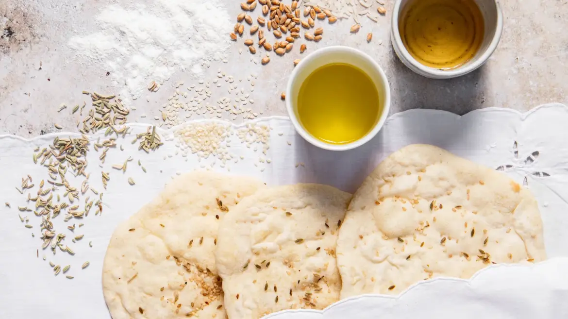 Shulchan Arukh matzo is made with both wheat and rice flours then sprinkled with caraway and sesame seeds.