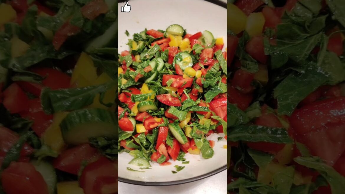 5-Minute Healthy Green Salad Recipe for Weight Loss #salad #insalata #asmr