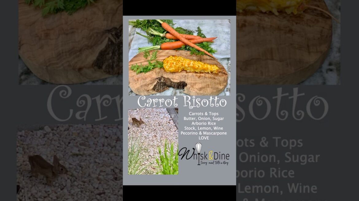 Carrot Risotto Recipe Served To Look Like Carrots #shorts