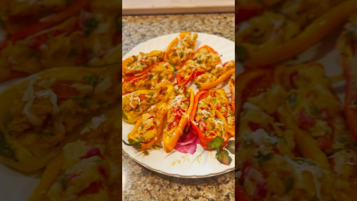 Stuffed Baby Bell Peppers #stuffedbellpeppers #healthyrecipes #snackrecipes #shorts #cooking
