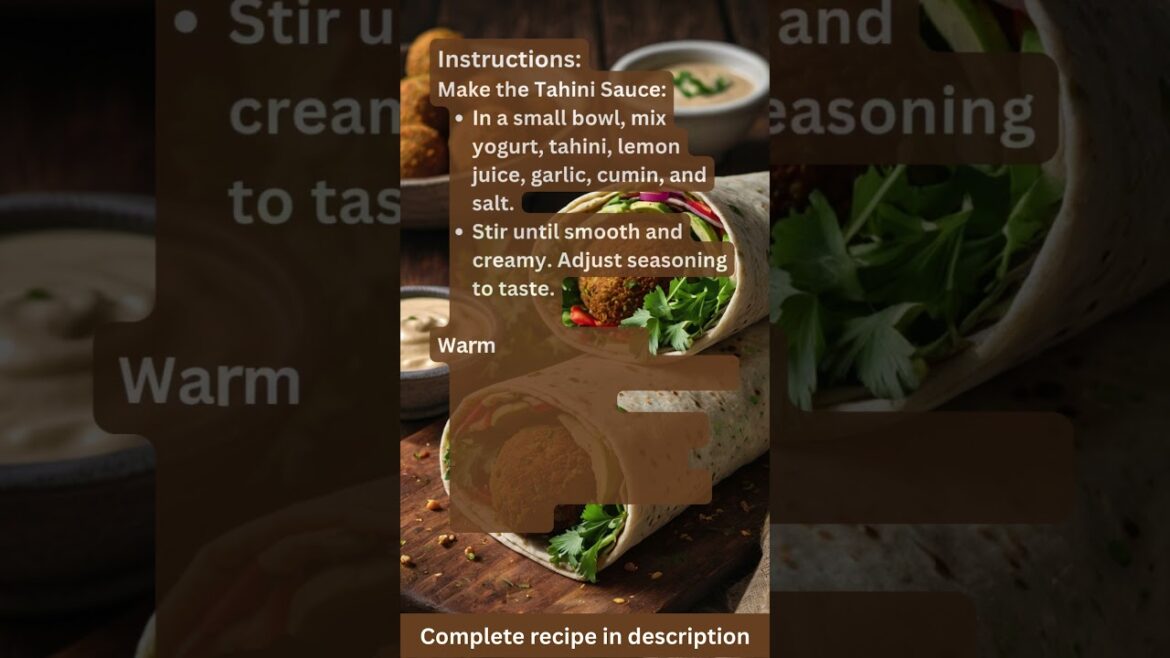 Vegetarian Recipe Falafel Wrap with Tahini Sauce by What Shall I Cook Vegetarian Recipe Falafel Wrap with Tahini Sauce by What Shall I Cook
