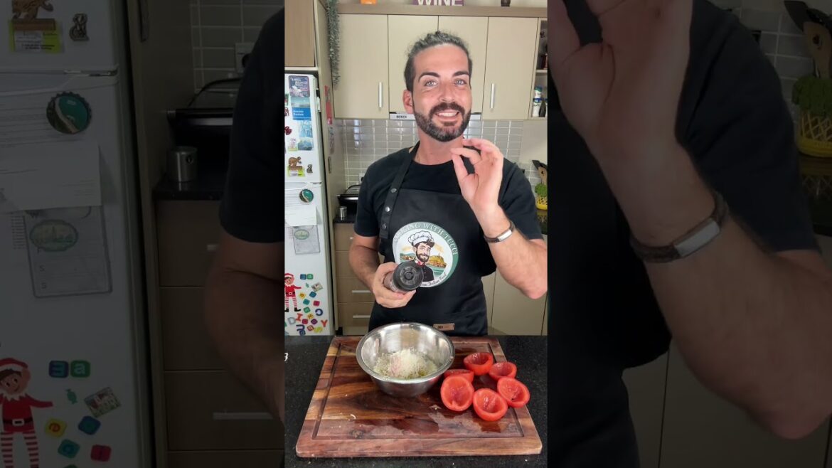 Oven baked stuffed tomatoes #cookingwithtucci