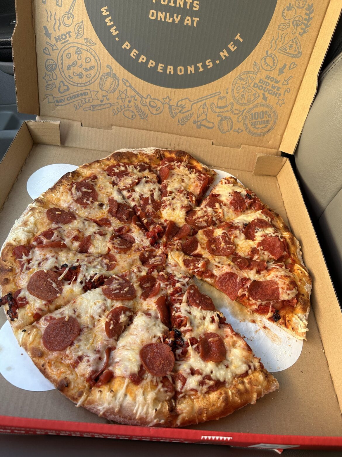 Pizza! Couldn’t wait until I got home to eat a slice 🍕