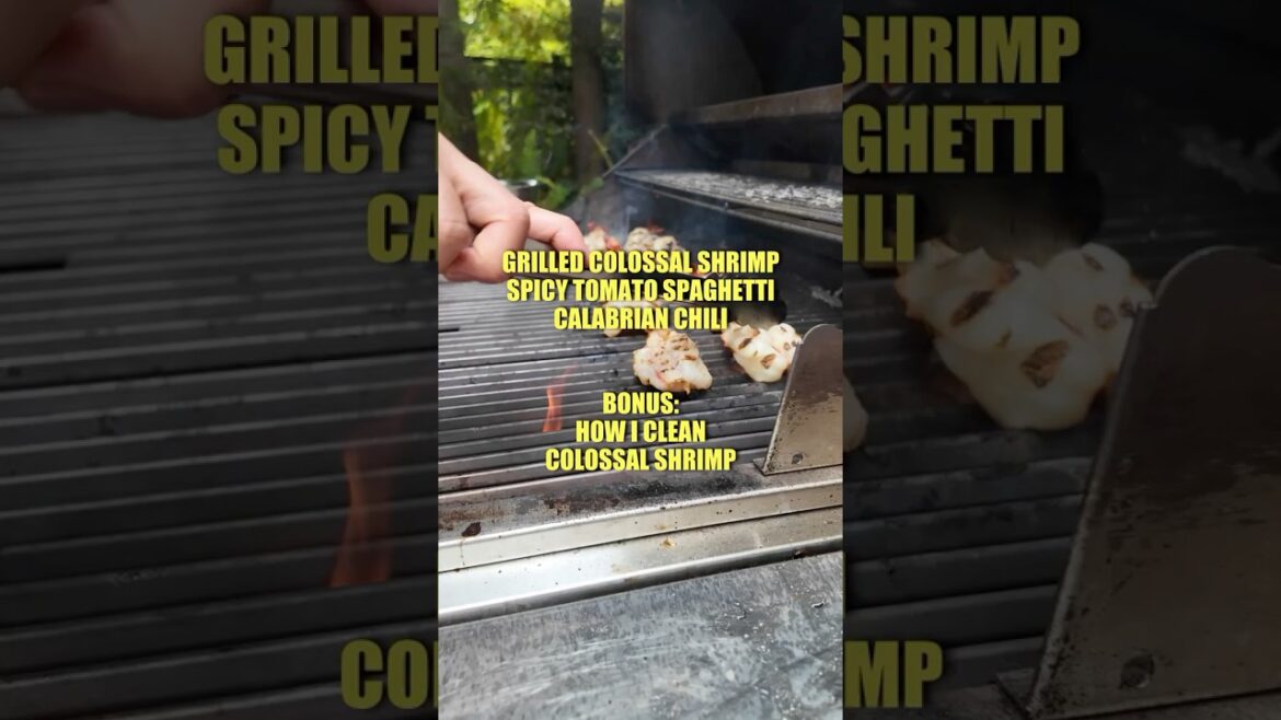 What I made as a private chef in Beverly Hills. Grilled Colossal Shrimp. Spicy Spaghetti.