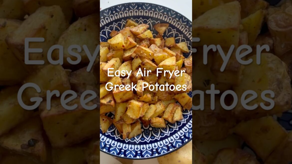 Crispy, herby, and bursting with lemony flavour, these Air Fryer Greek Potatoes are irresistible!