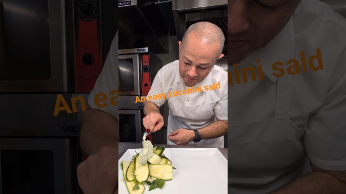 zucchini ribbon salad #zucchini #salad #protein #dinner #summersalad #chef #everydayisfeastday