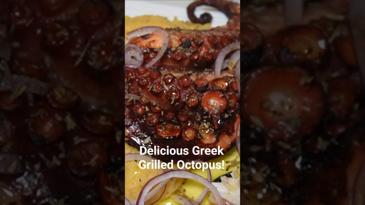 Delicious Greek Grilled Octopus! (Χταπόδι Σχάρας) #recipe #greece #grilledoctopus   #greekfood