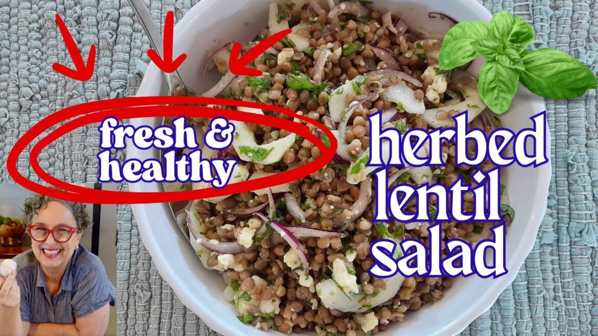 How to Make Quick & Easy Lentil Salad with Feta, Lemon & Mint | A Delicious Plant-Based Meal!| TFC