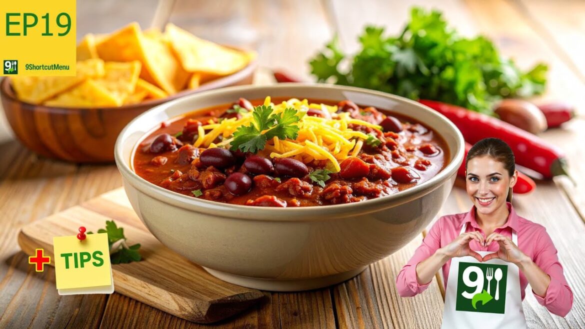 Classic Chili Recipe Easy Homemade Beef Chili! fast steps by 9shortcutMenu bakery and food menu.