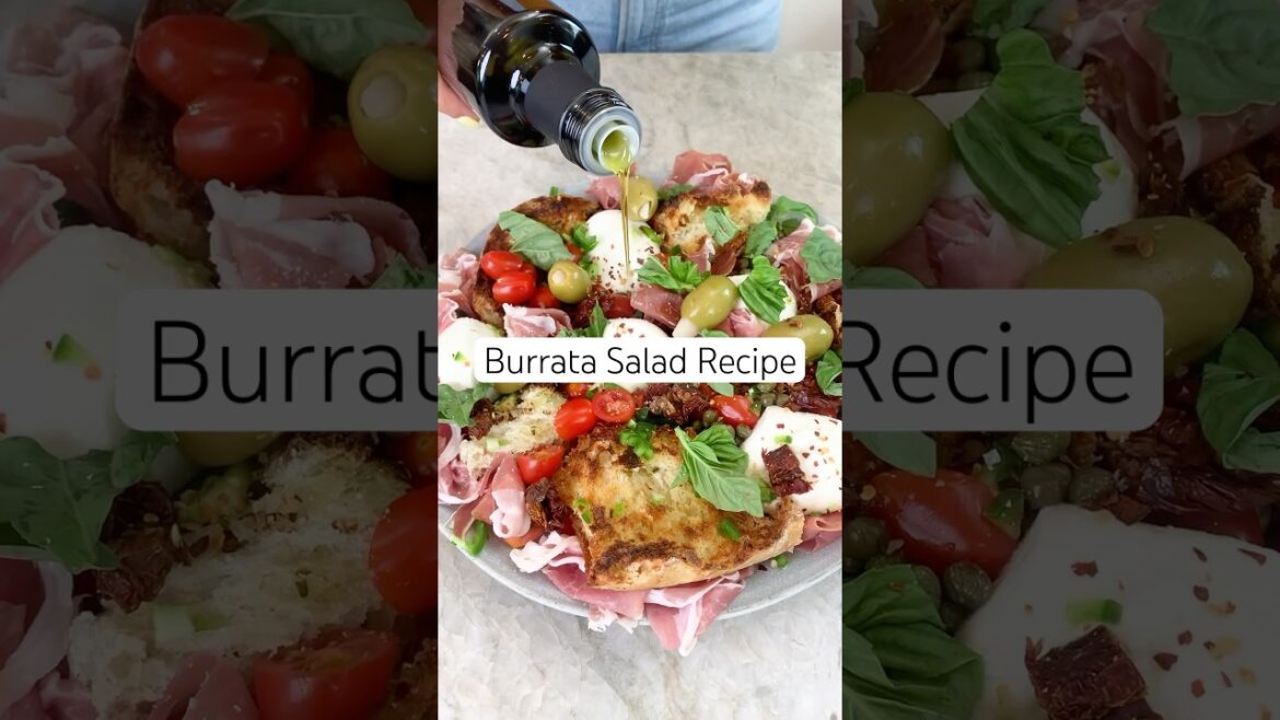 Summer Burrata Salad with Tomatoes! #burrata #saladrecipe #shorts Summer Burrata Salad with Tomatoes! #burrata #saladrecipe #shorts
