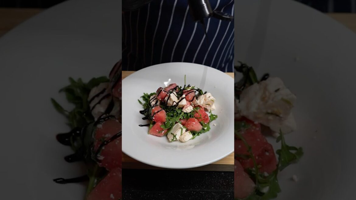 Spicy Watermelon Feta Salad with Mint & Lime