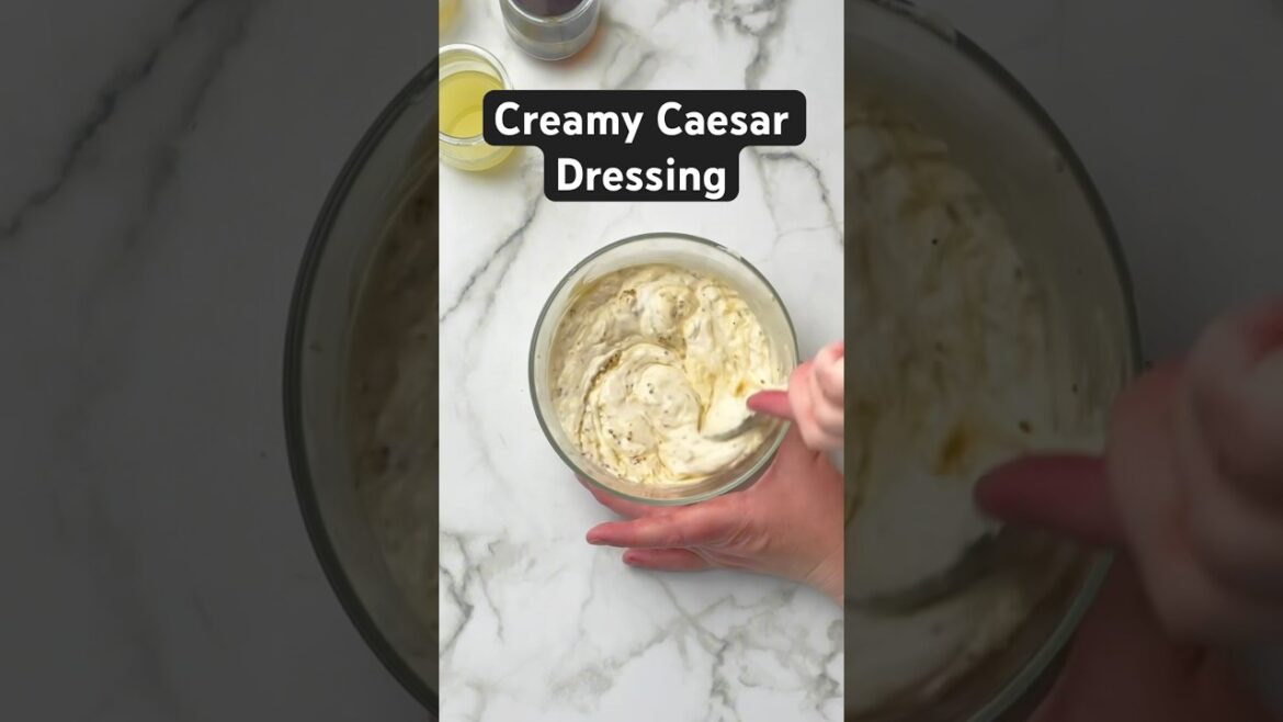 Homemade Creamy Caesar Dressing #recipe #easyrecipe