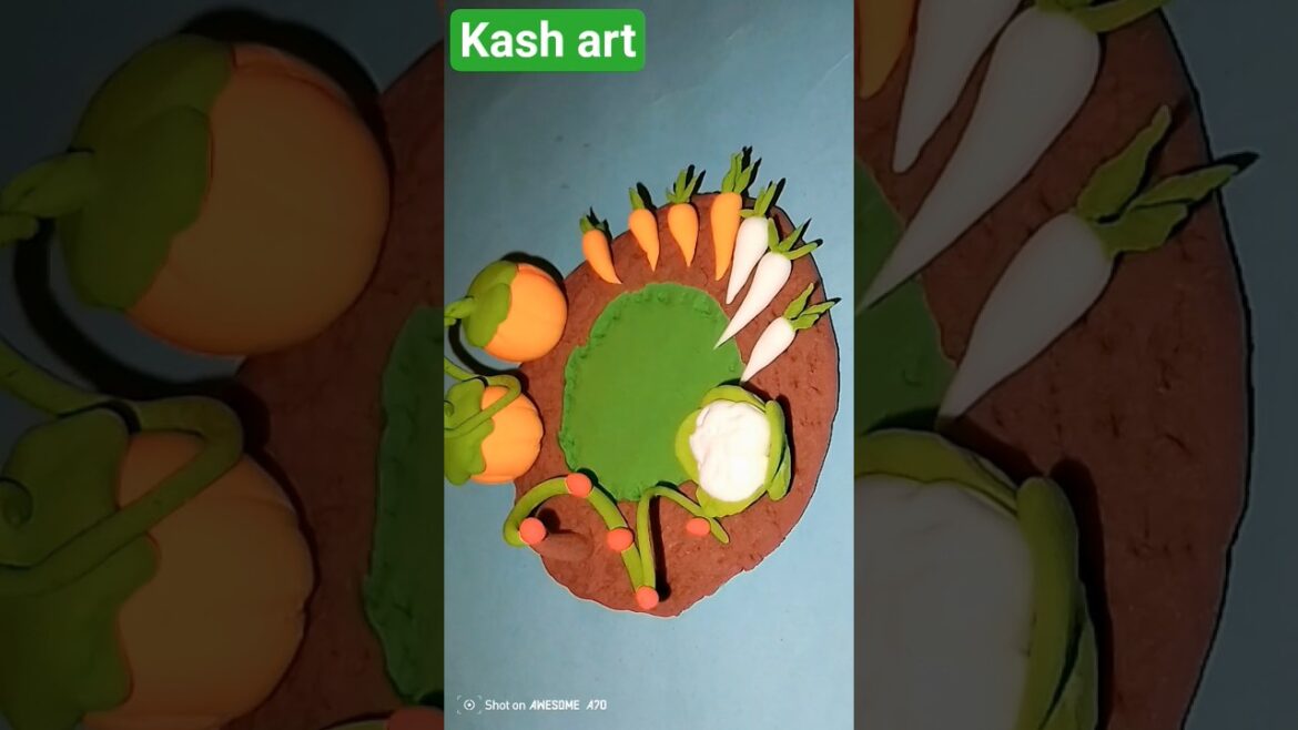 Kash art#clay art#eggplant baingan#vegetable garden#viralvideo#viralshort#easy art#enjoy video