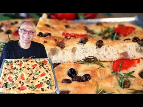 FOCACCIA OLIVE E ROSMARINO ricetta FACILE della focaccia morbida FOCACCIA OLIVE E ROSMARINO ricetta FACILE della focaccia morbida