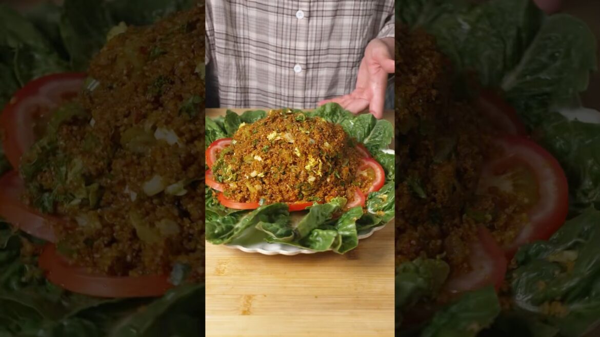 Demleme usülü Kisir / Türkischer Bulgursalat #food #recipe #shorts