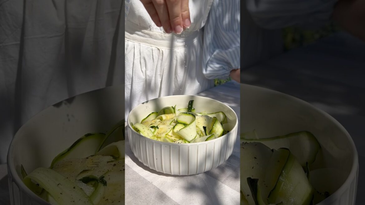 Zucchini carpaccio, perfect summer appetizer