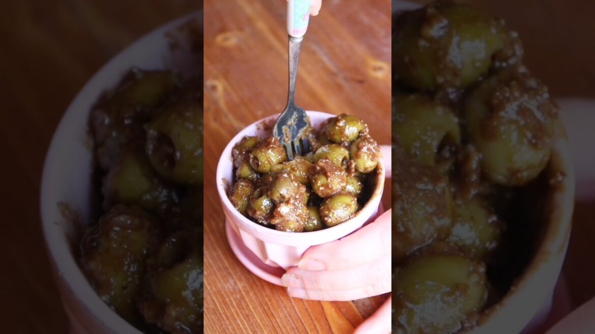 The Secret Of The Best Marinated Olives in The World!#marinatedolives #shorts  #homemadedish