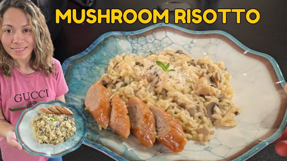 Mushroom Risotto and Air fried Sausage | Shiela Piet Mushroom Risotto and Air fried Sausage | Shiela Piet