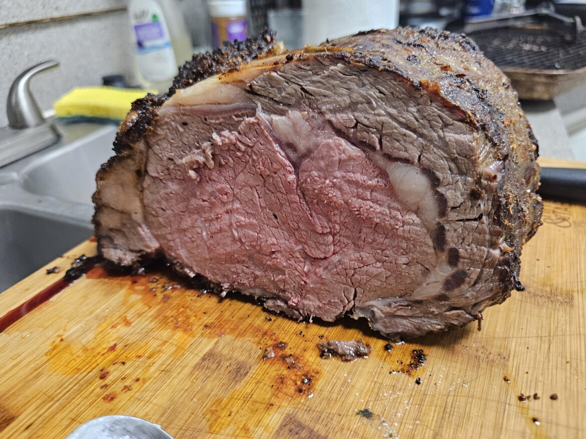 You tell the family not to touch the oven under any circumstances, and what do they do...? Sigh. Yeah, that was supposed to be prime rib.