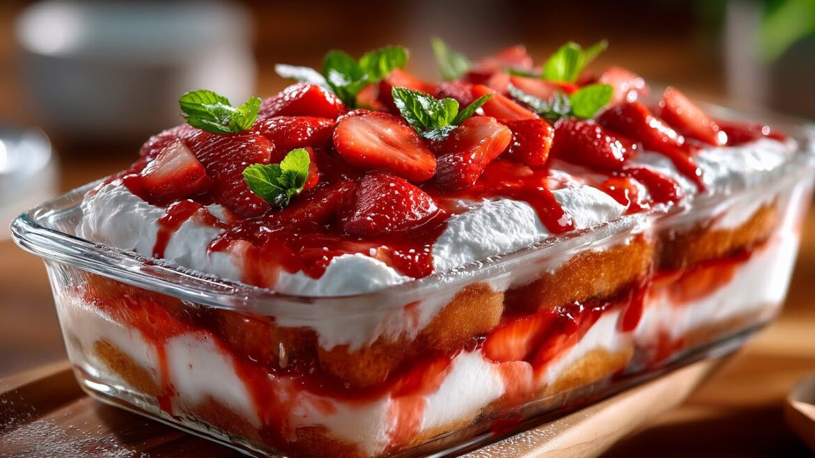 Strawberry tiramisu without an oven in 10 minutes Strawberry tiramisu without an oven in 10 minutes