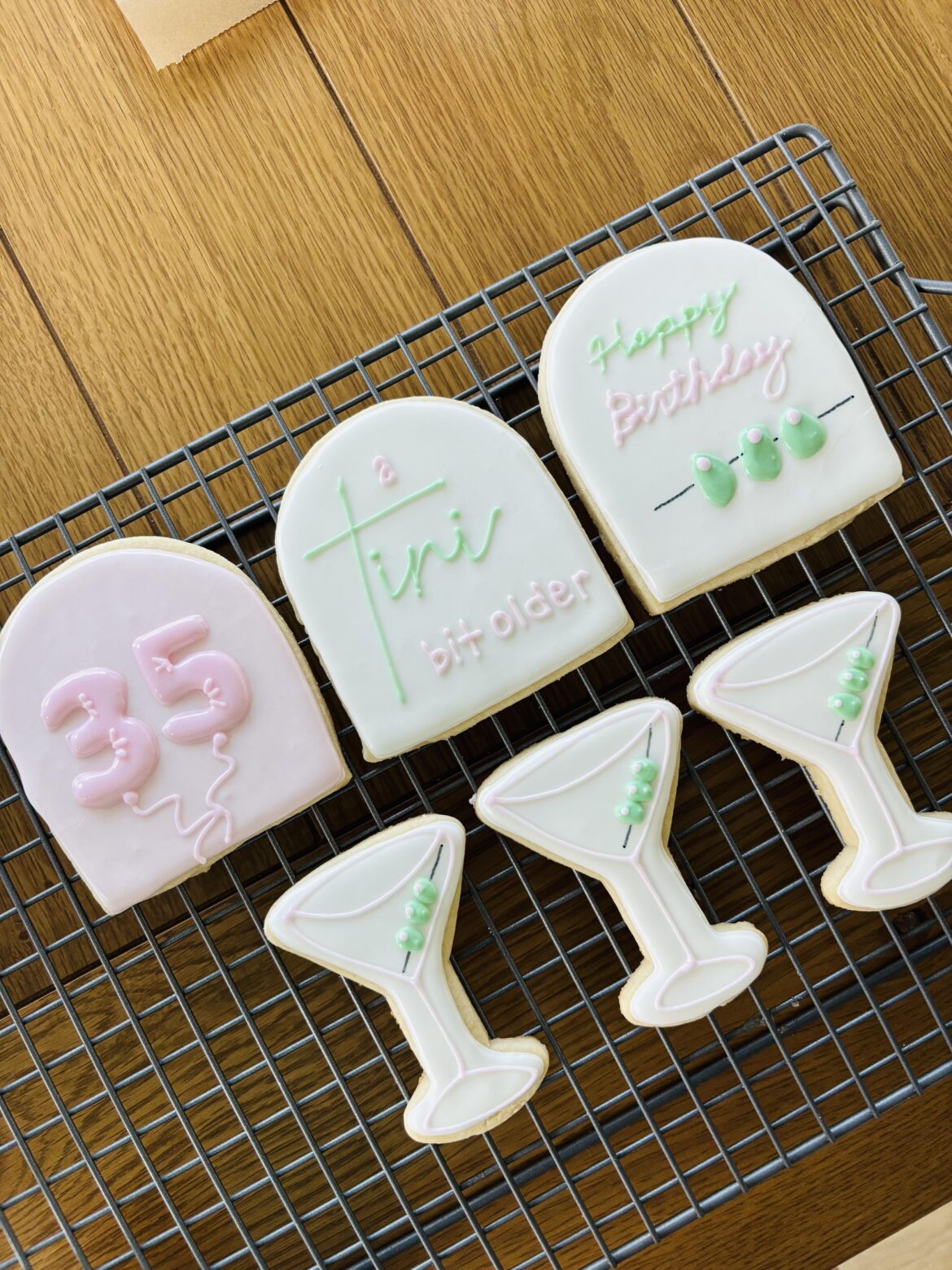 made a friend some cookies for her birthday! Trying to work on my lettering, any tips appreciated.