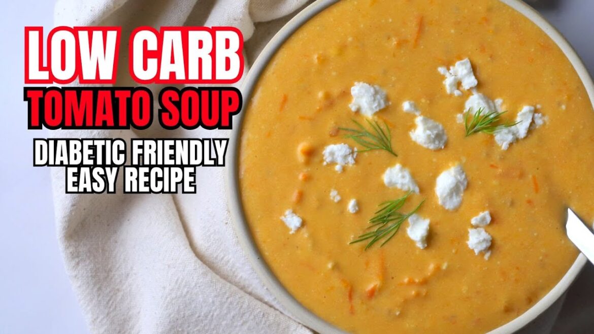 Easy Low Carb Baked Feta Tomato Soup Recipe! Diabetic Friendly and Keto Recipe