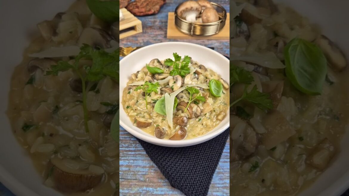 Risotto mit Pilzen |  #rezept #kochvideo #österreich #risotto