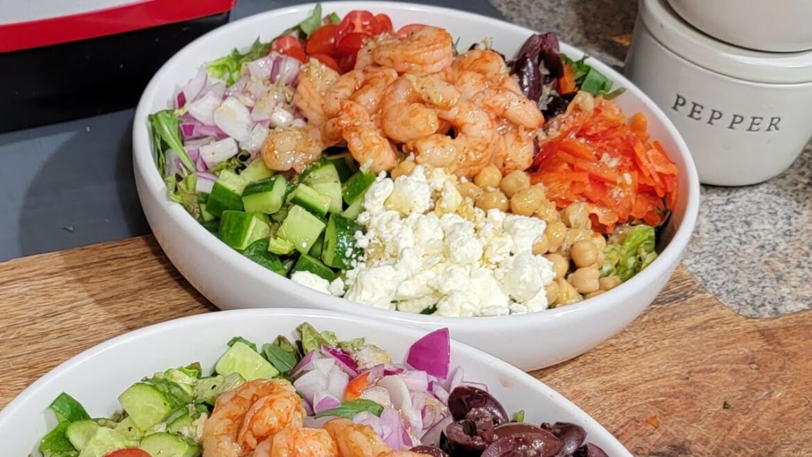 How To Make MEDITERRANEAN GREEK SHRIMP SALAD...