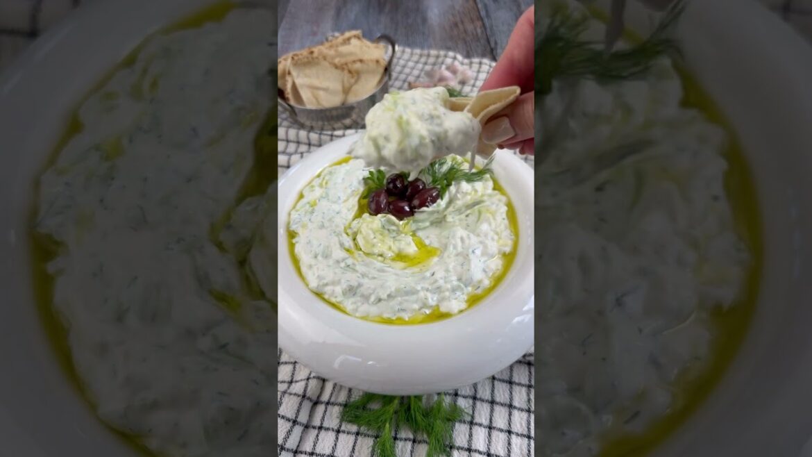 Greek Tzatziki- recipe in comments #tzatziki #recipe #recipevideo