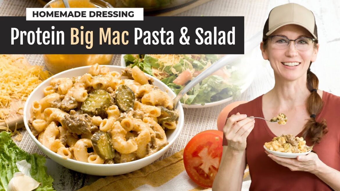 Big Mac Pasta with Cheesy Greek Yogurt Sauce | High-Protein!