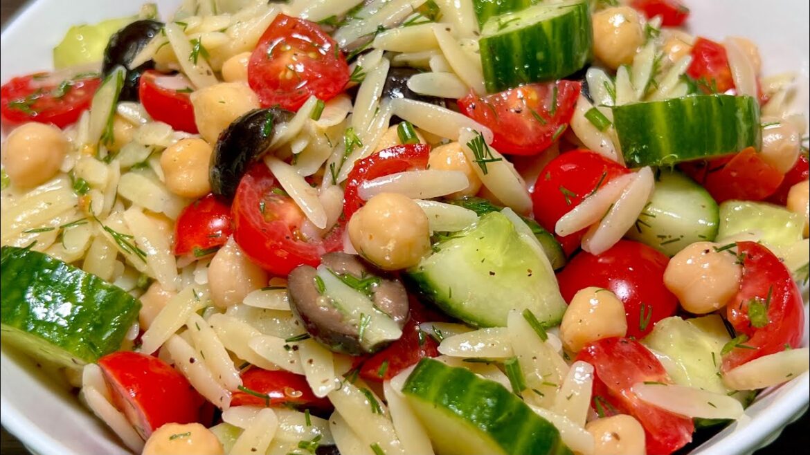 ORZO PASTA SALAD recipe. Best summer salad | Wholesome and so delicious! ORZO PASTA SALAD recipe. Best summer salad | Wholesome and so delicious!