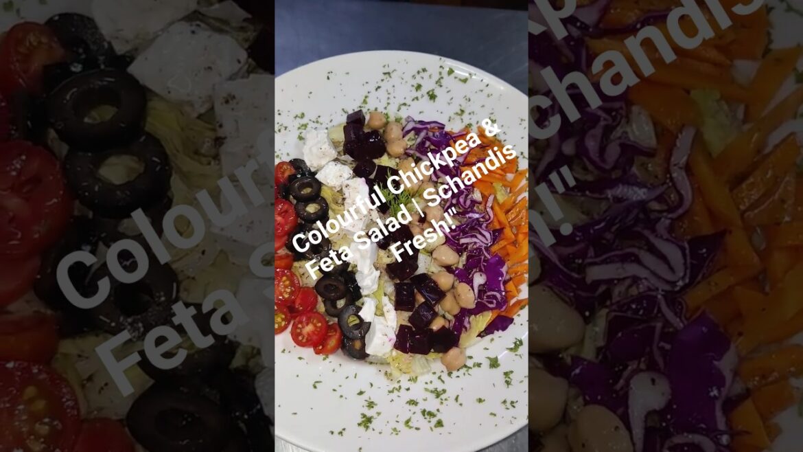 Fresh Chickpea & Feta Salad  Colourful, Crunchy, and Full of Life! #food #salad  #youtubeshorts