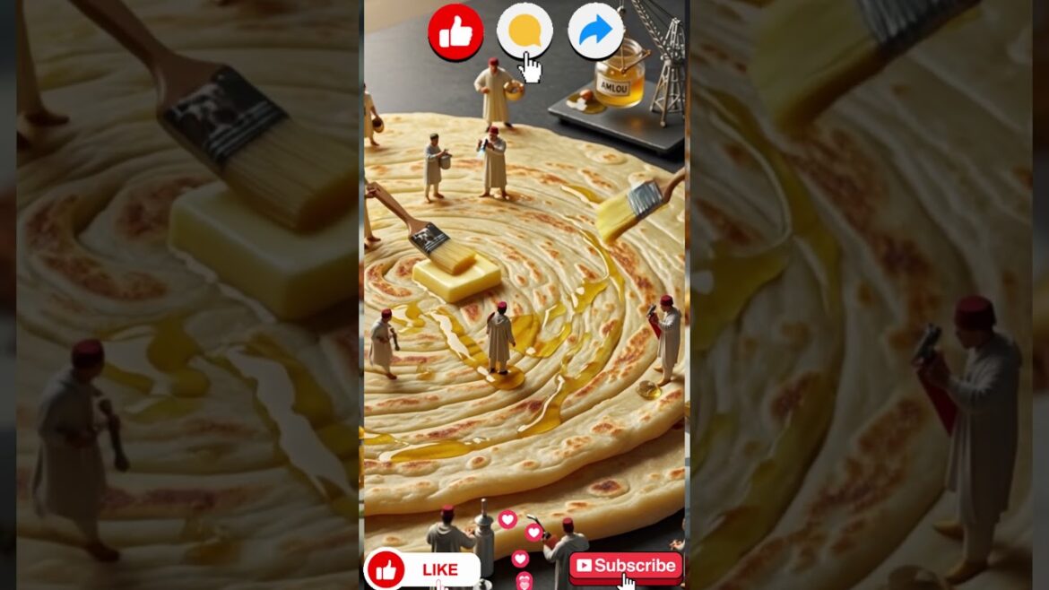 Tiny Moroccan Chefs Take on a Giant Msemen Layer by Golden Layer