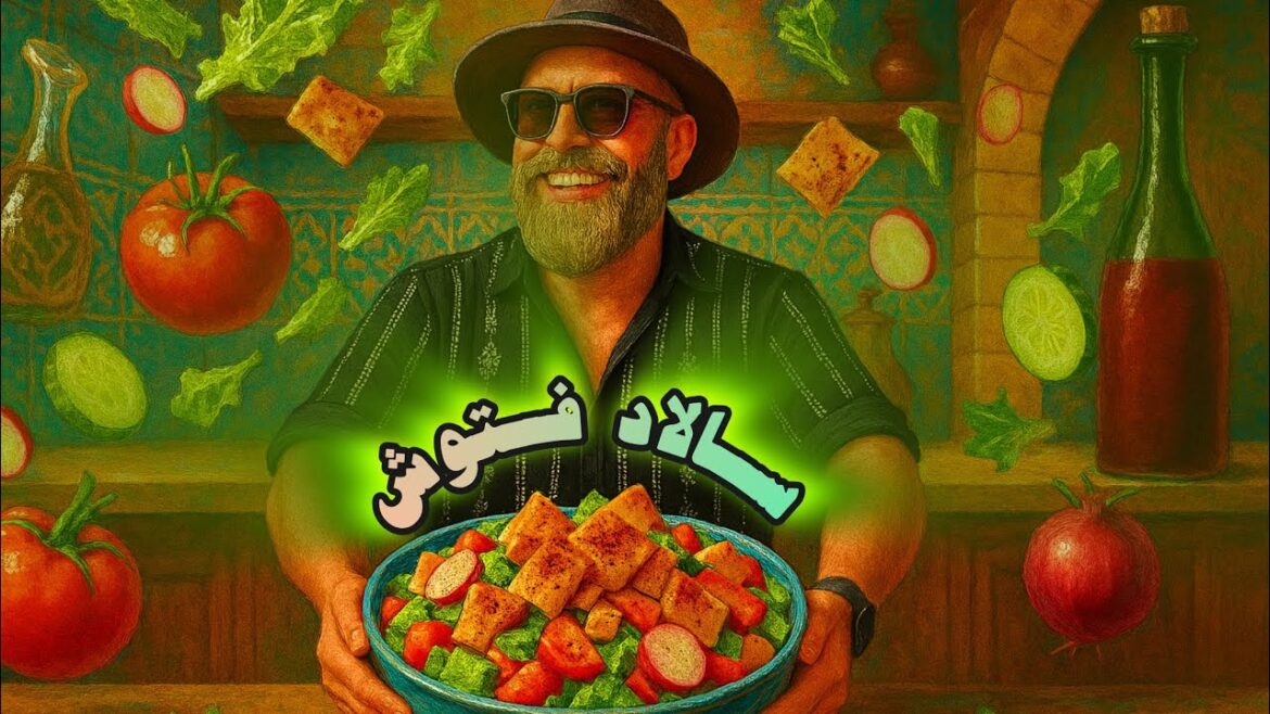 سالاد فتوش/Fattoush Salad/سلطة فتوش/ سالاد فتوش/Fattoush Salad/سلطة فتوش/