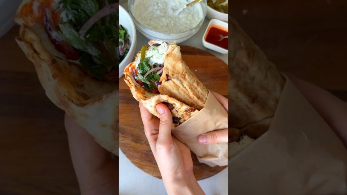 Easy Lebanese Beef Wrap – 15-Minute Lazy Dinner with Kofta & Tzatziki
