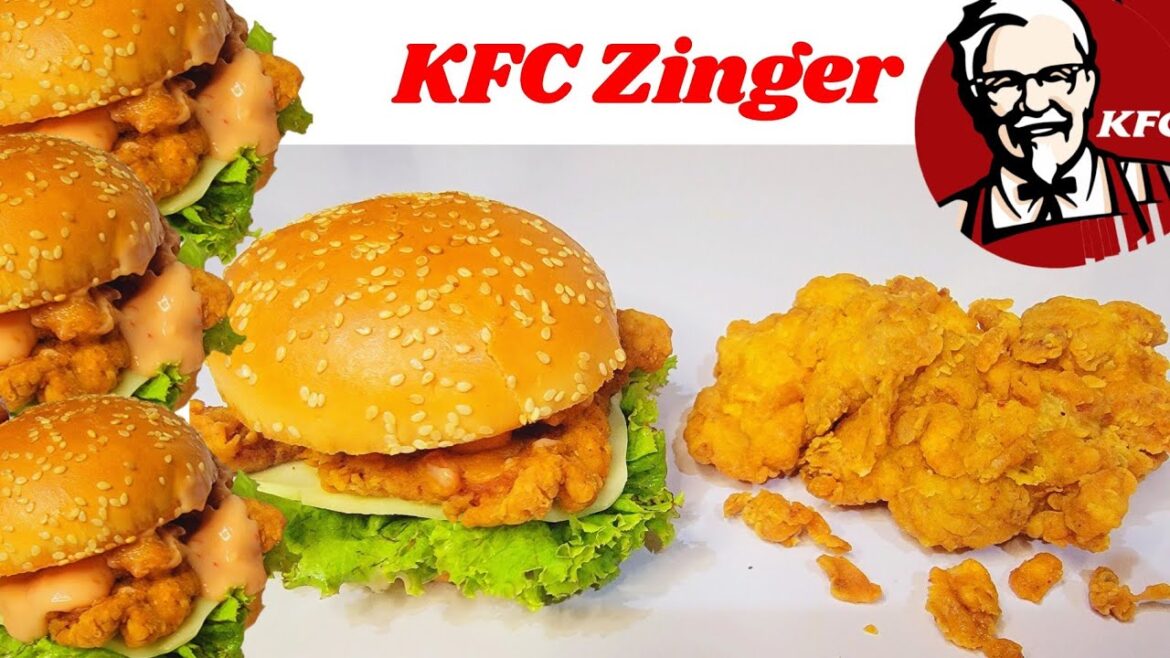KFC Zinger Burger Recipe | Juicy Zinger Burger | Chicken Burger Recipe |
