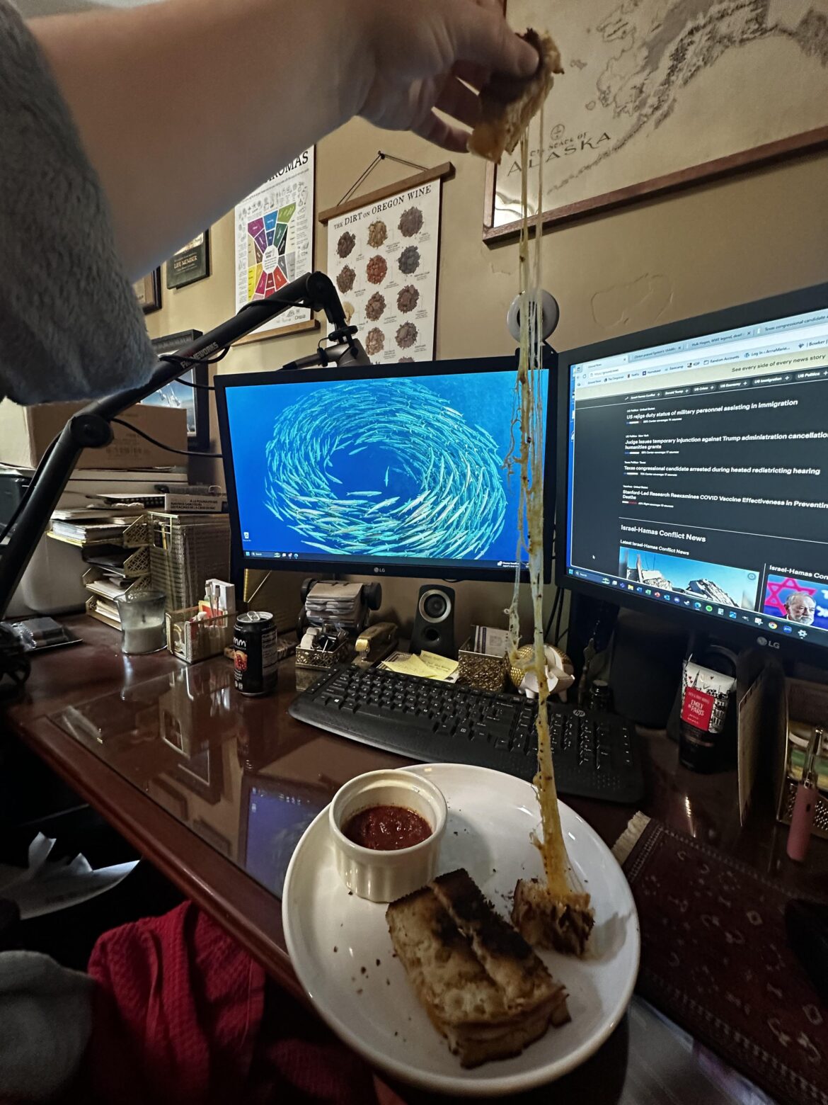 Excuse the candid capture, I just had to get that cheese pull!!