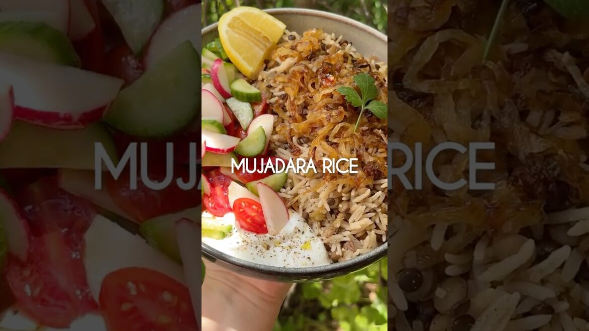 How to Make Mujadara (Lentil Rice with Crispy Onions) #lentils #rice #middleeasternfood #easyrecipe
