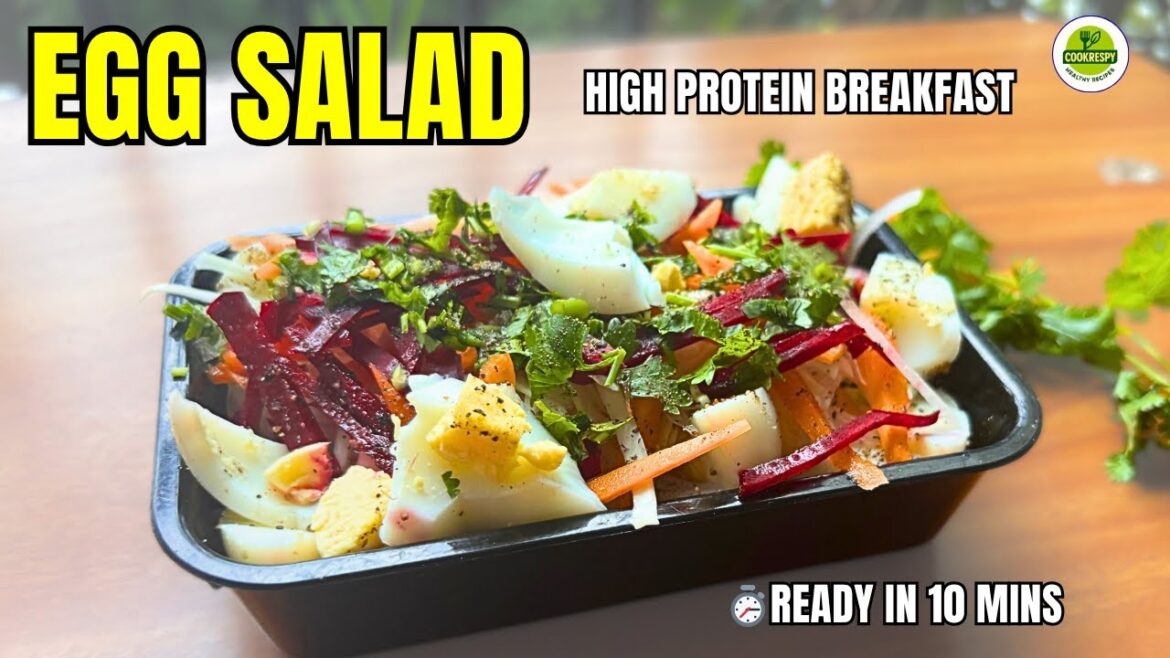 High Protein Salad Recipe with egg & vegetables