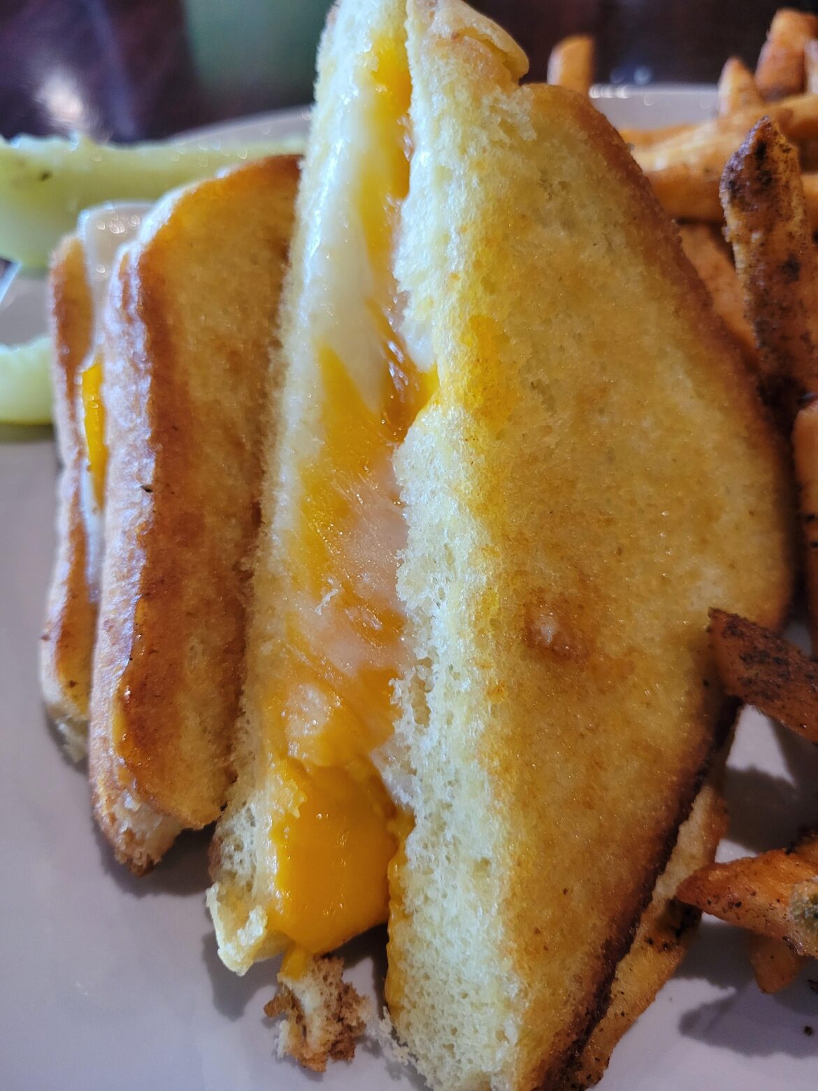 Grilled cheese cooked just the way I like it.
