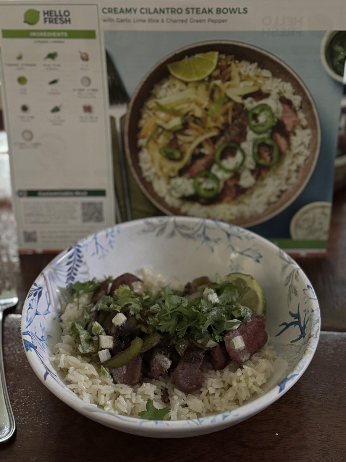 Creamy Cilantro Steak Bowls