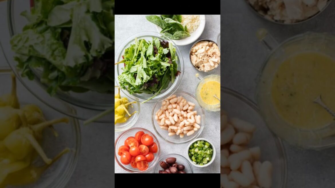 mediterranean tuna salad healthy salad in italian kitchen❤️