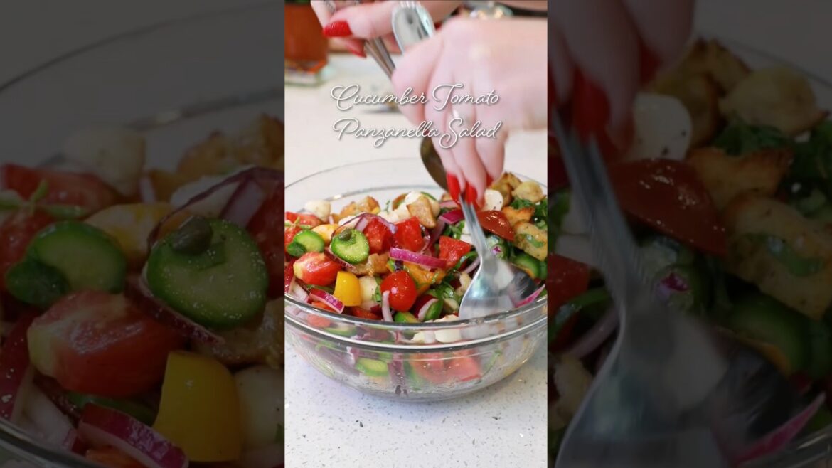 Easy Summer Salad - Panzanella Salad #recipe #salad #summer
