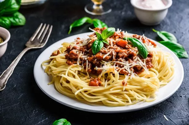 Spaghetti with bolognese sauce,