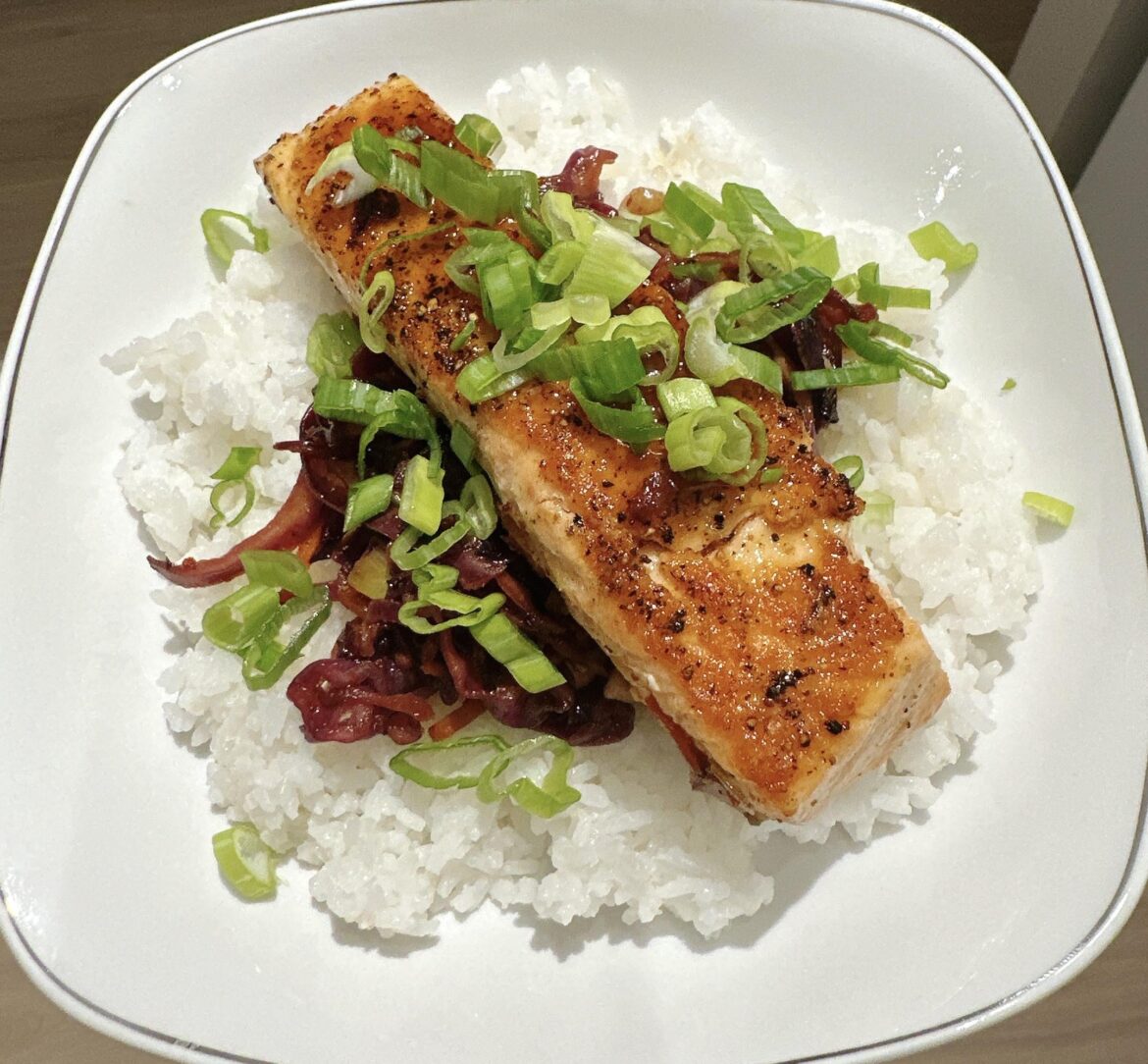 Sticky Ponzu Salmon Rice Bowls